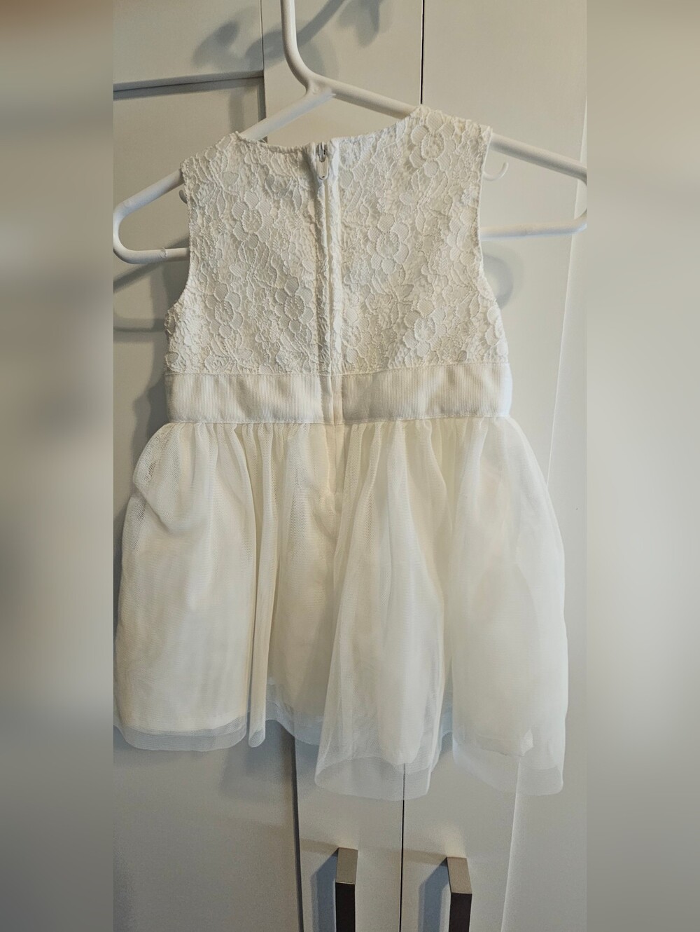 Carter's Ivory Lace & Tulle Bow Party Dress 6mo - Picture 3 of 3